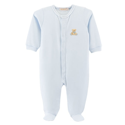 Embroidered Teddy Blue Toys Footie