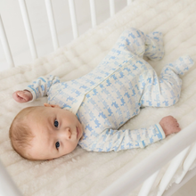 Load image into Gallery viewer, Sky Blue Bunny Hop Zip Footie
