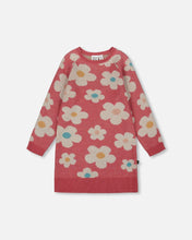 Load image into Gallery viewer, Flower Jacquard Knit Tunic Dress
