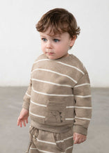 Load image into Gallery viewer, Mocha Stripe Dino Lounge Set
