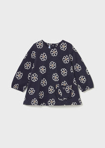 Toddler Jacquard Dress & Fur Vest Set