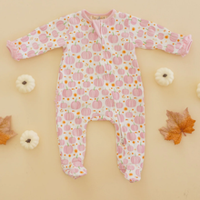 Load image into Gallery viewer, Autumn Blooms Ruffle Zip Footie
