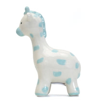 Load image into Gallery viewer, Blue Spotted Giraffe Bank
