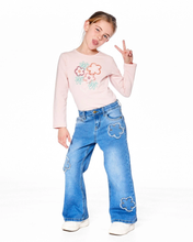 Load image into Gallery viewer, Organic Cotton Long Sleeve Emb Tee
