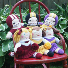 Load image into Gallery viewer, Cheerleader Knit Rattle - Gold &amp; Black
