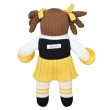Load image into Gallery viewer, Cheerleader Knit Rattle - Gold &amp; Black

