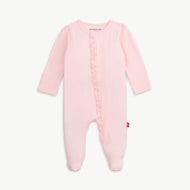 Pink Dogwood Modal Magnetic Ruffle Footie