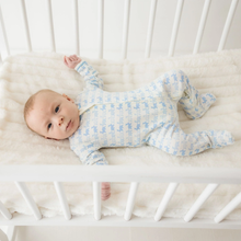 Load image into Gallery viewer, Sky Blue Bunny Hop Zip Footie
