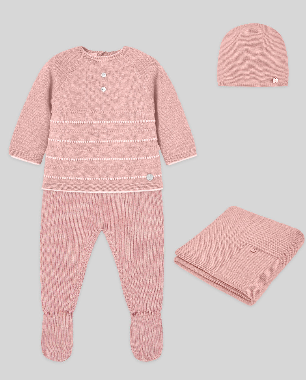 Powder Pink Cashmere Blend Take Home Set