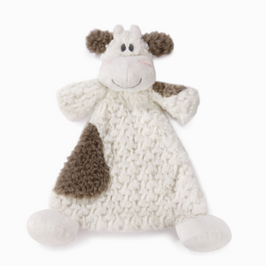Demdaco Moozer Cow Rattle Blankie