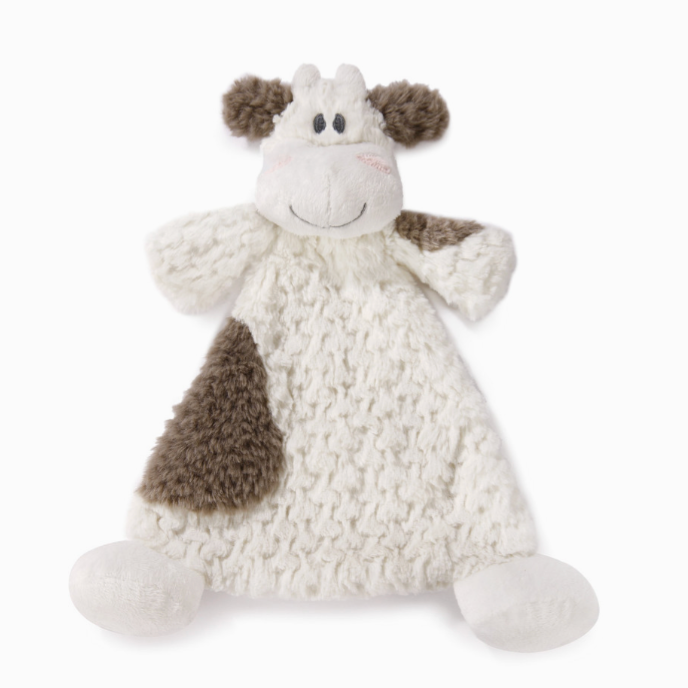 Demdaco Moozer Cow Rattle Blankie