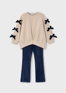 Bow Sweatshirt & Legging Set