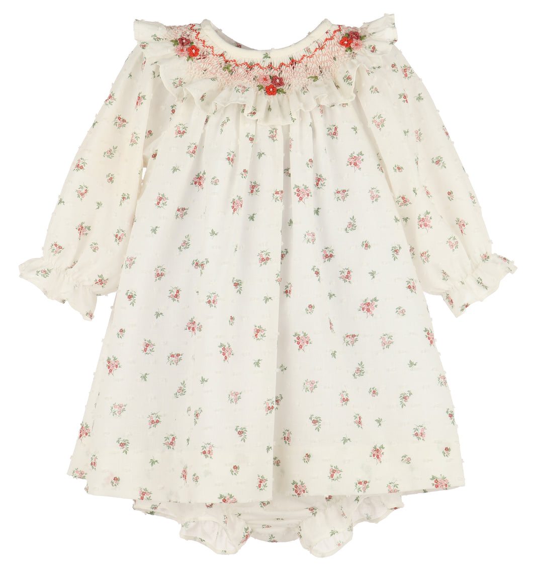 Plumetti Floral Smock Bishop Dress