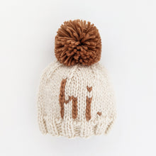 Load image into Gallery viewer, hi. Hand Knit Pecan Beanie

