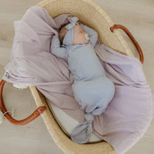Load image into Gallery viewer, Rib Knit Knotted Gown - Periwinkle
