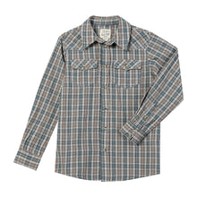 Load image into Gallery viewer, Howdy Western Shirt in Blue Plaid
