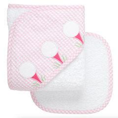 Pink Golf Hooded Towel
