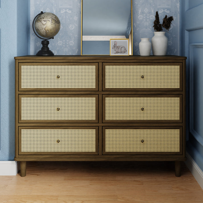 Marin Dresser Walnut and Blonde Cane