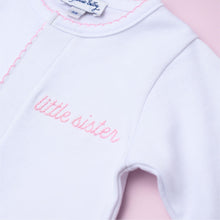 Load image into Gallery viewer, Little Sister Embroidered Footie
