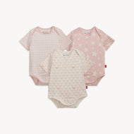 Orgnaic Cotton Magnetic 3-Pack Bodysuit