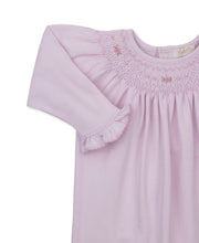 Load image into Gallery viewer, Hand Smocked Pink Footie
