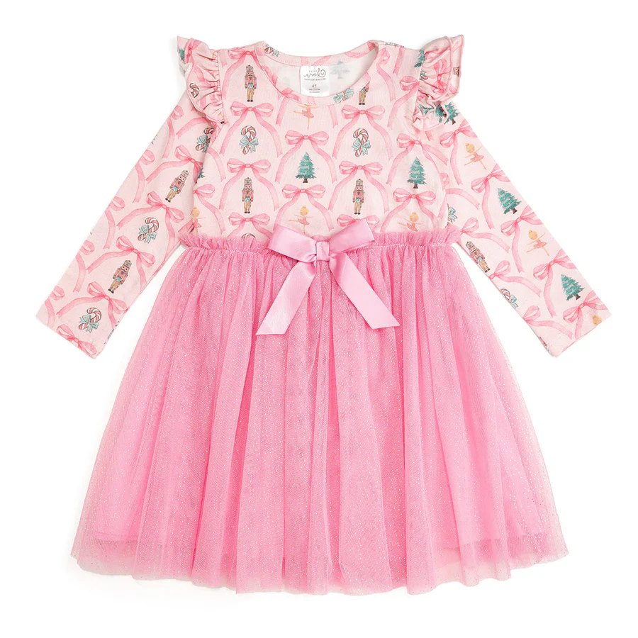 Nutcracker Long Sleeve Tutu Dress