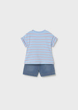 Load image into Gallery viewer, Stripe Tee Denim Set
