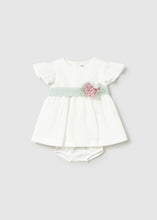 Load image into Gallery viewer, Linen Aqua Cream Dress
