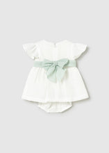 Load image into Gallery viewer, Linen Aqua Cream Dress
