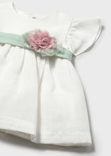 Load image into Gallery viewer, Linen Aqua Cream Dress
