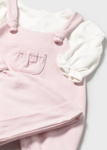 Baby Pink One Piece & Hat Set