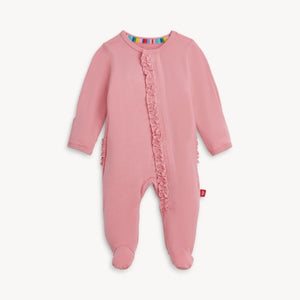 *Tickled Pink Ruffle  Modal Magnetic Footie