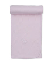 Load image into Gallery viewer, Giraffe Laughs Pink Blanket
