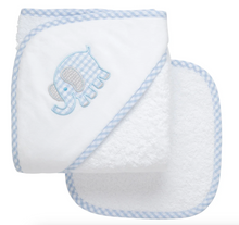Load image into Gallery viewer, Blue Elephant Hooded Towel
