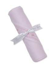 Load image into Gallery viewer, Pink Blanket with Diamond Rosette Hand Smocking
