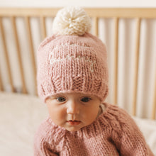 Load image into Gallery viewer, Snow Bunny Rosy Beanie Hat
