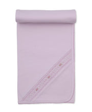 Load image into Gallery viewer, Pink Blanket with Diamond Rosette Hand Smocking
