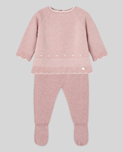 Powder Pink Regalo Cashmere Blend Knit Set