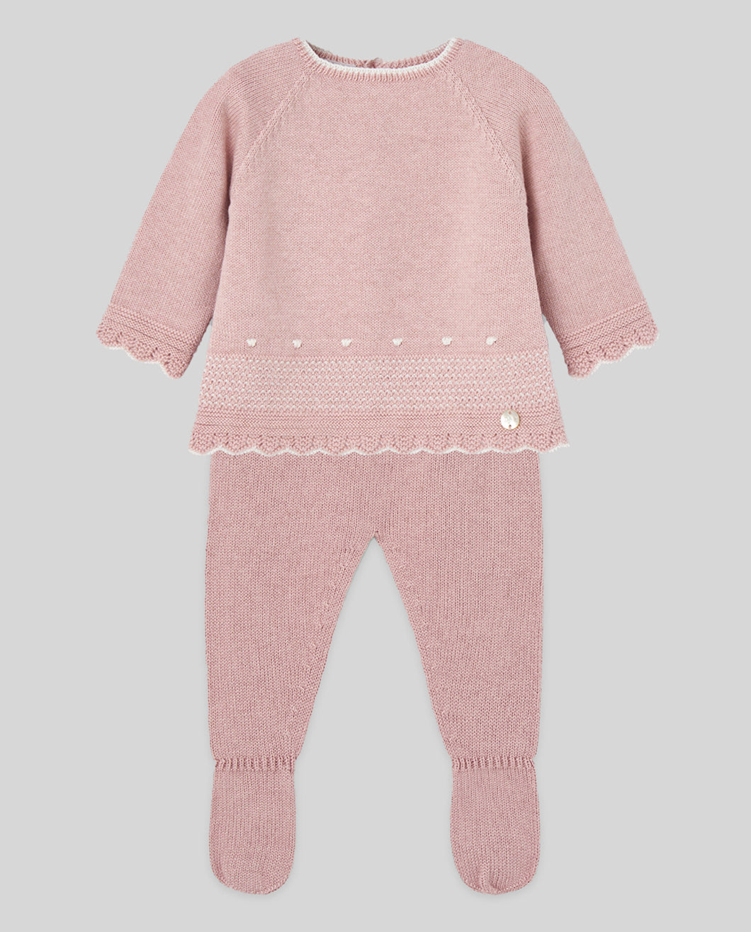 Powder Pink Regalo Cashmere Blend Knit Set