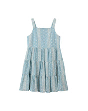 Load image into Gallery viewer, Blue Embroidered Tess Dress
