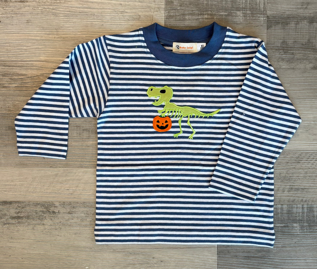 T-rex Skeleton Stripe Tee