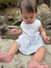 Load image into Gallery viewer, Nellie Blue Stripe Onesie Dress

