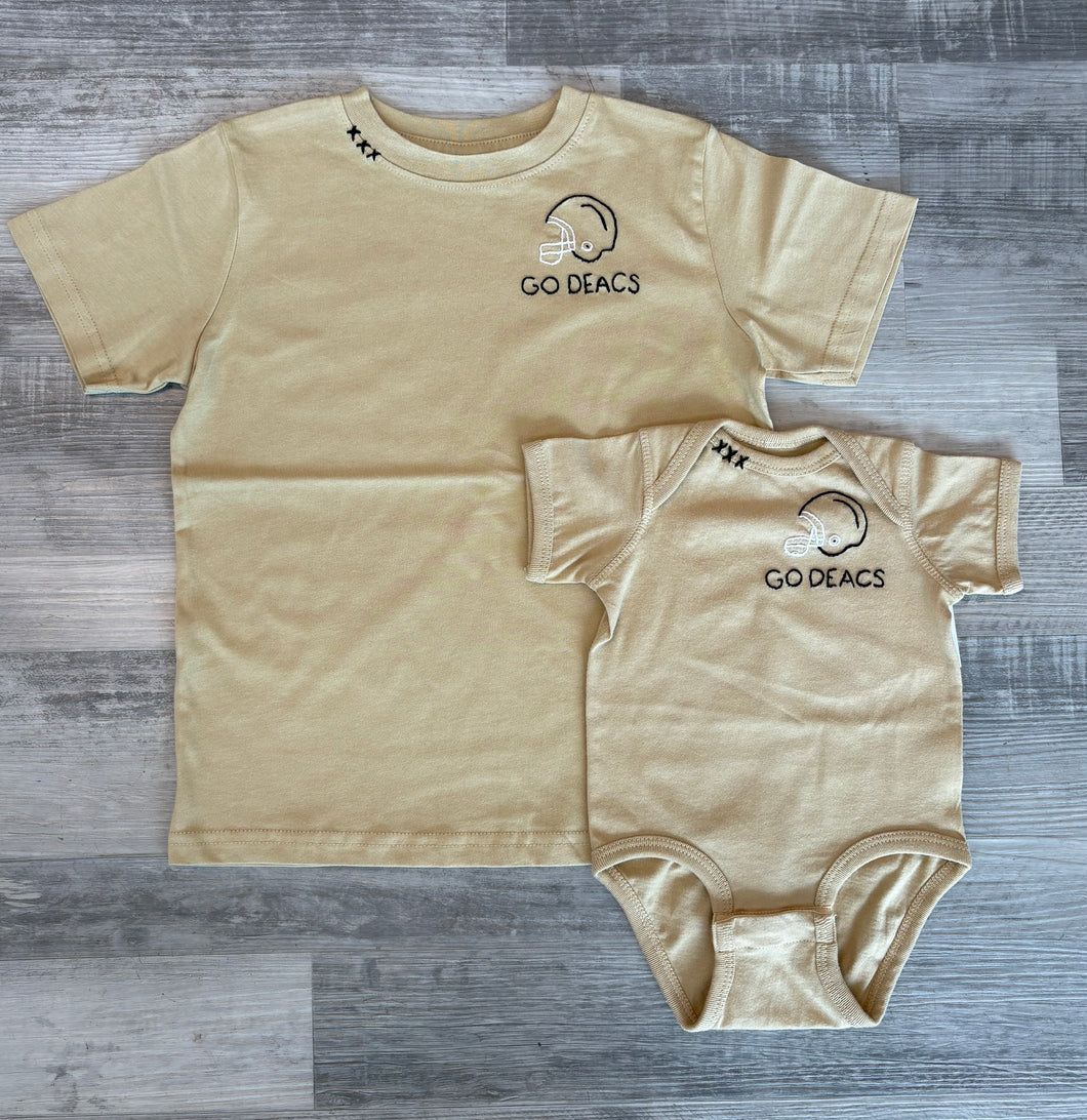 Hand-Stitched 'Go Deacs'  Tee