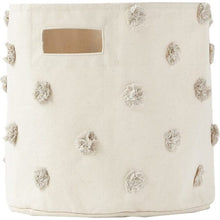 Pom Pom Canvas Container- Pint, Grey