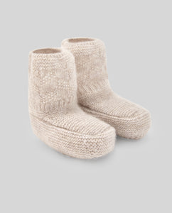 Wool Cashmere Newborn Booties