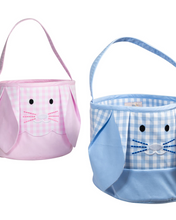 Load image into Gallery viewer, Pink Gingham Bunny Basket
