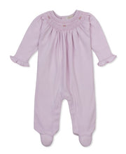 Load image into Gallery viewer, Hand Smocked Pink Footie
