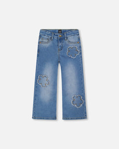 Wide Leg Stretch Denim