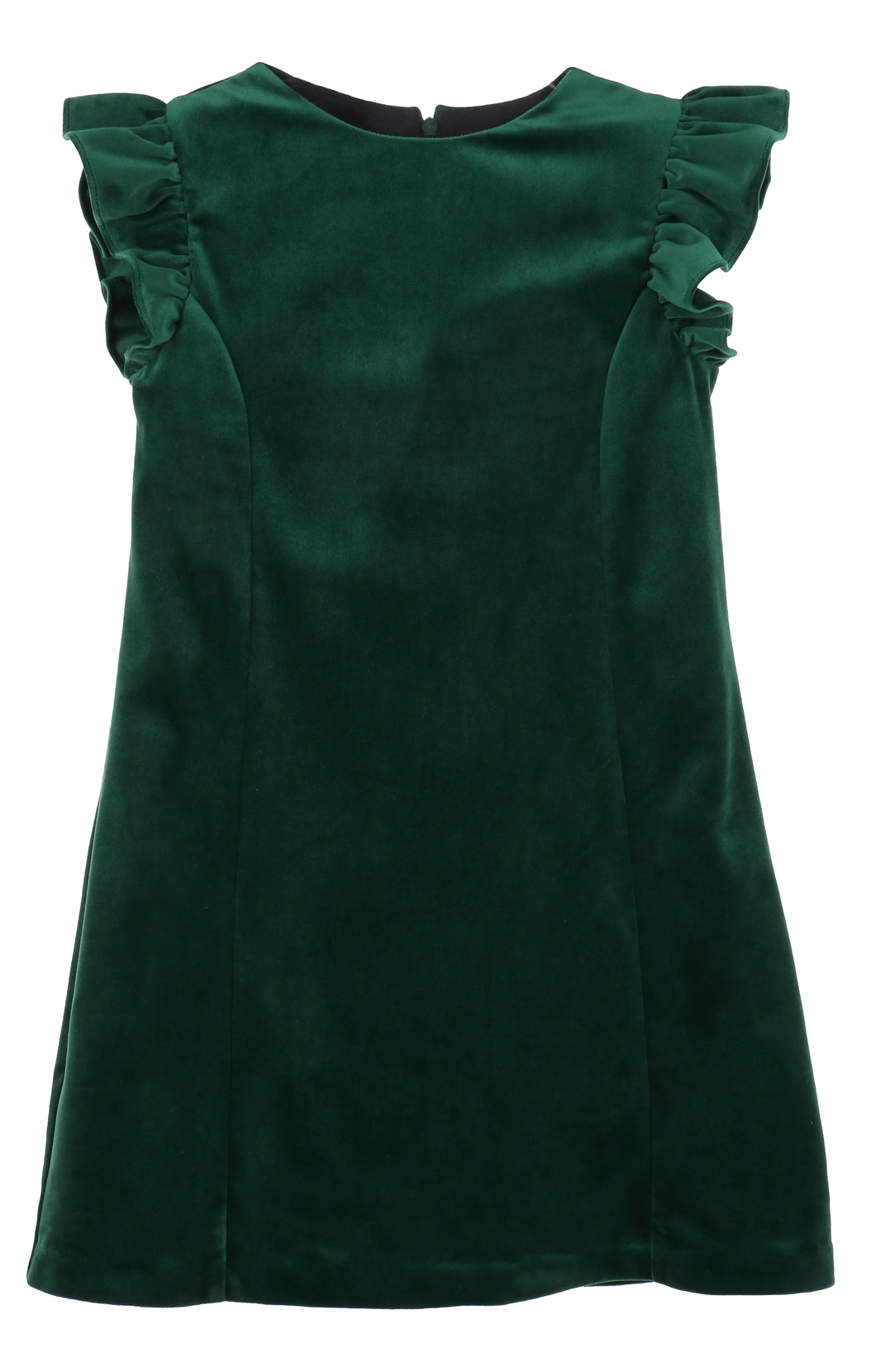 Green Deluxe Velvet Shift Dress