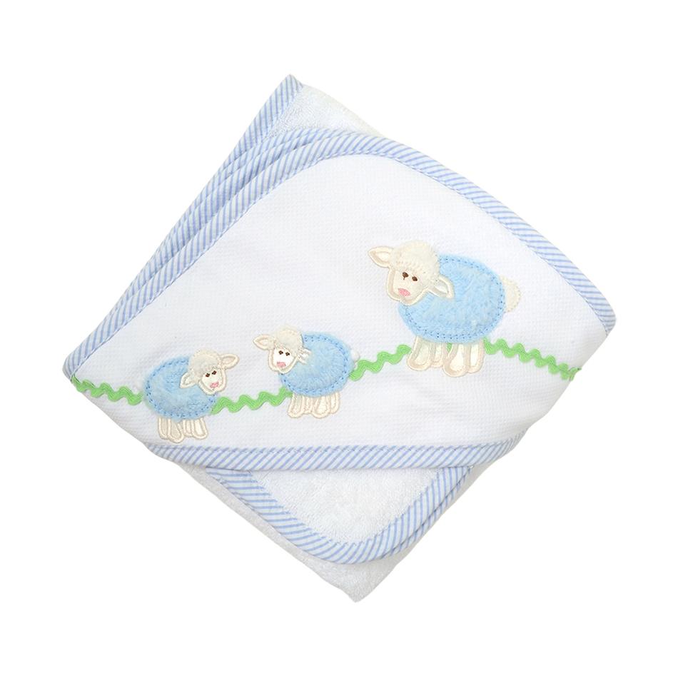 Blue Lamb Hooded Towel Set